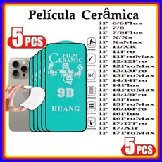 Kit Película de Cerâmica 9D Gel Hidrogel Flexível iPhone 7PLUS XR 11 12 13 14 15 15PLUS 16 16PRO MAX 16PLUS 17 17AIR