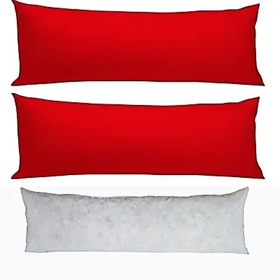 Kit 1 Travesseiro de corpo Xuxão + 2 fronhas 140 x 40 cm com ziper escondido