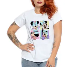 Camiseta Feminina, Minnie, Mikey Disney, Rei Leão, Liro stitch, Tom e Jerry, Blusa.