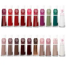 Kit 20 Esmaltes Clássicos ANYLOVY Alta Cobertura Secagem Rápida e Cores Elegantes