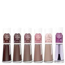 Kit 6 Esmaltes Clássicos Cappuccino Cremoso Anylovy – Elegância e Sofisticação