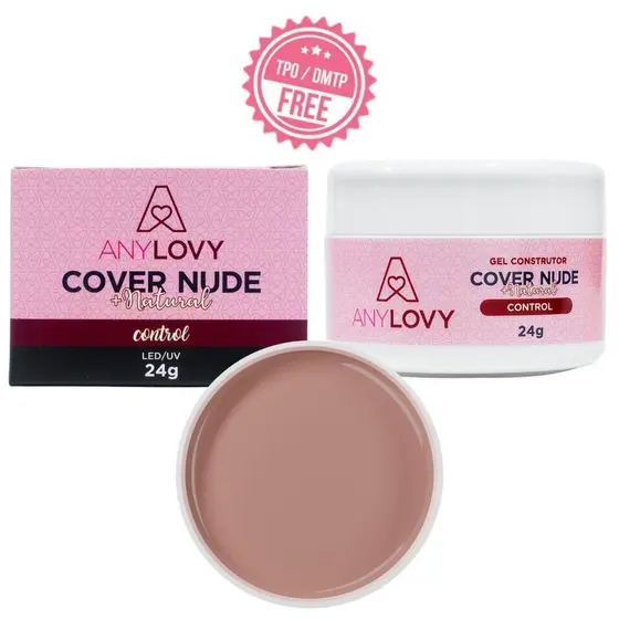 Gel para Alongamento de Unhas Anylovy 24g Cover Nude + Natural