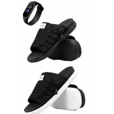 Kit 2 Chinelos Slide Nuvem Asuna Sport Wear 2.0 Conforto Leveza + Relógio -  Envio Imediato!