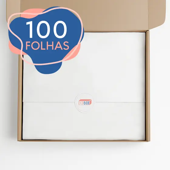 Papel de Seda Branco Premium 100 Folhas 35x50cm Para Embalagens Sofisticadas Roupas Sapatos Presentes Lojas Cosméticos