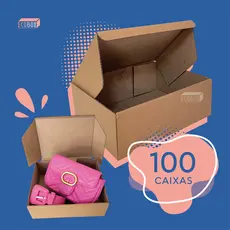 Caixa de Papelão 100 Unidades 20x16x7cm Envios E-Commerce Atacado Kraft Resistente Lojas Correio Delivery