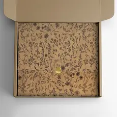 Papel de Seda Kraft Premium Estampa Floral 50 Folhas 35x50cm Para Embalagens Roupas Presente Lojas Artesanato