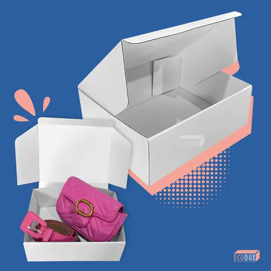 Caixa de Papelão Branca Premium 20x16x7cm Resistente Envios E-Commerce Correio Doces Cosméticos Roupas