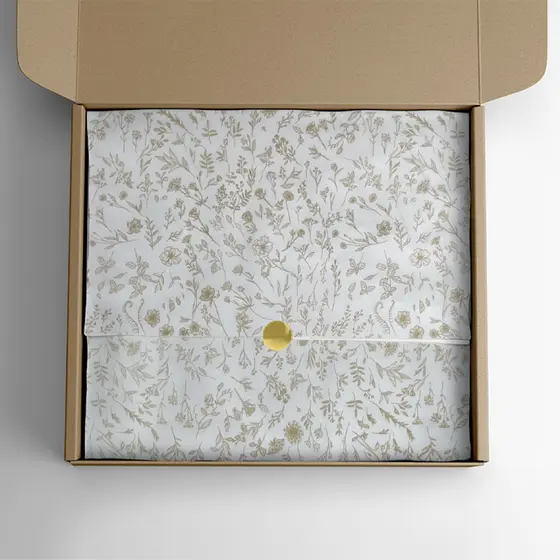 Papel Seda Premium Estampa Floral 50 Folhas Papel Delicado e Sofisticado Para Roupas Presentes Cestas e Artesanato