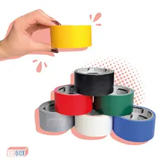 Fita Adesiva Silver Tape Reforçada Para Vedação Reparos Multiuso 48mm x 10mts Fitas Coloridas Disponiveis em 7 Cores