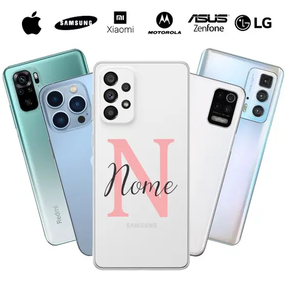 Capinha Capa Case Personalizada Com nome e inicial - Disponível para Android e iPhone
