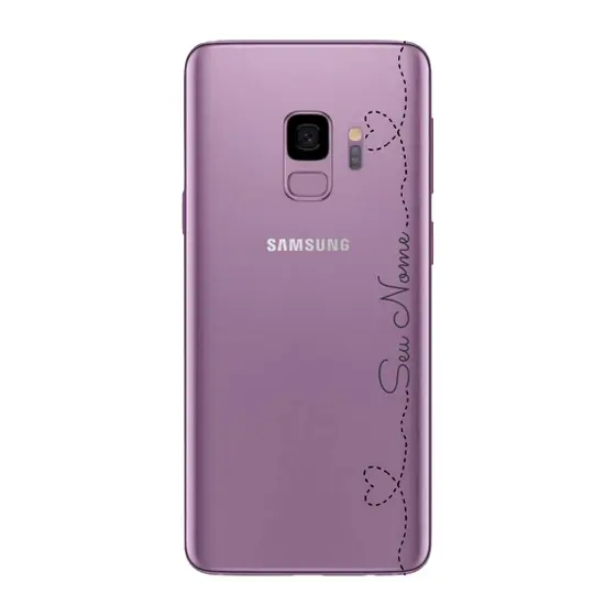 Capinha para Samsung S9 Anti Impacto Personalizada - Nome na lateral e fundo transparente