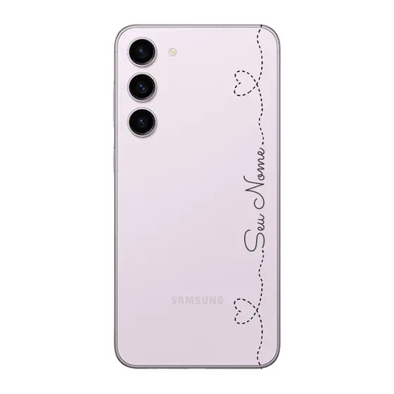 Capinha para Samsung S23 Plus Anti Impacto Personalizada - Nome na lateral e fundo transparente
