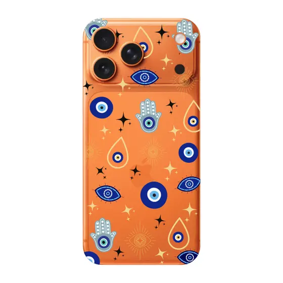 Capinha para iPhone 17 Pro Max Anti Impacto Personalizada - Olho Grego com funto transparente