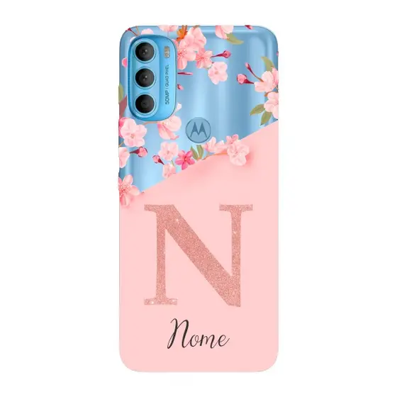 Capinha para Moto G71 Anti Impacto Personalizada - Delicate Flowers com nome e fundo transparente