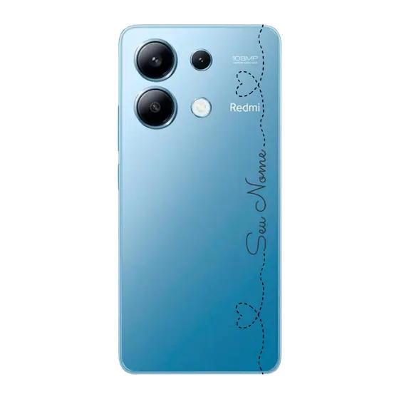 Capinha para Xiaomi RedMi Note 13 4G Anti Impacto Personalizada - Nome na lateral e fundo transparente