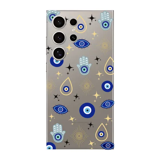 Capinha para Samsung S24 Ultra Anti Impacto Personalizada - Olho Grego com funto transparente