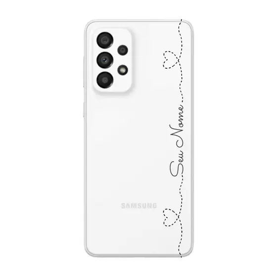 Capinha para Samsung A13 4G Anti Impacto Personalizada - Nome na lateral e fundo transparente