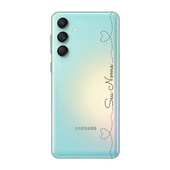 Capinha para Samsung M55 Anti Impacto Personalizada - Com Nome na lateral - Fundo transparente