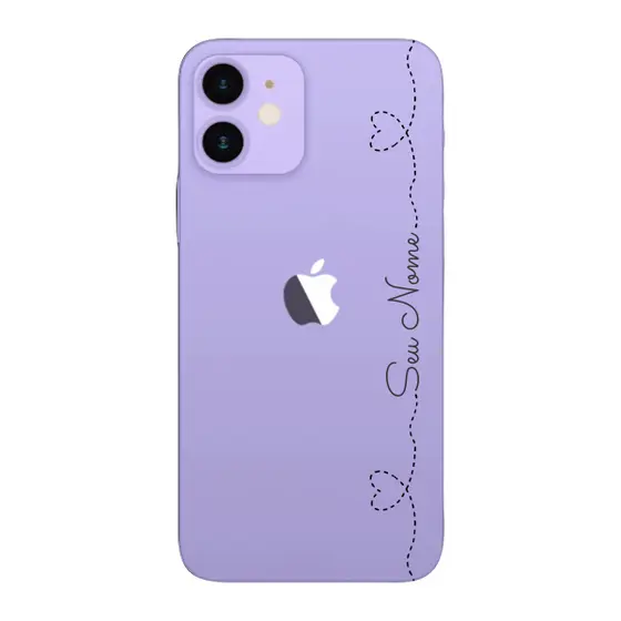 Capinha para iPhone 12 Anti Impacto Personalizada - Nome na lateral e fundo transparente