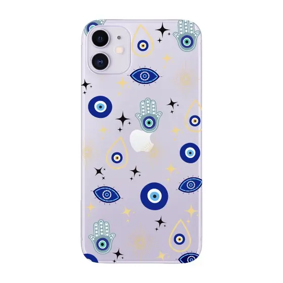 Capinha para iPhone 11 Anti Impacto Personalizada - Olho Grego Fundo transparente