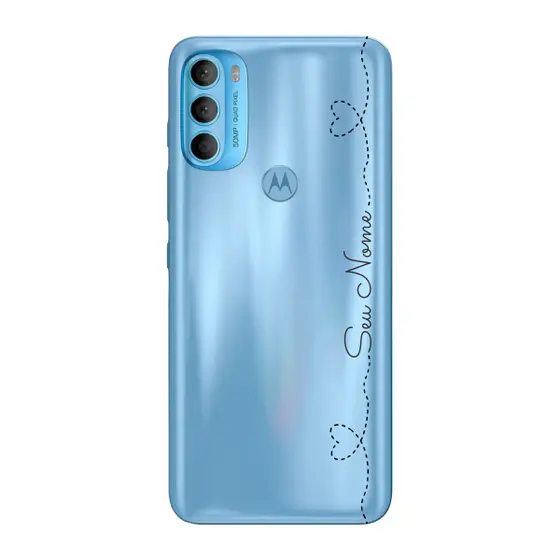 Capinha para Moto G71 Anti Impacto Personalizada - Nome na lateral e fundo transparente