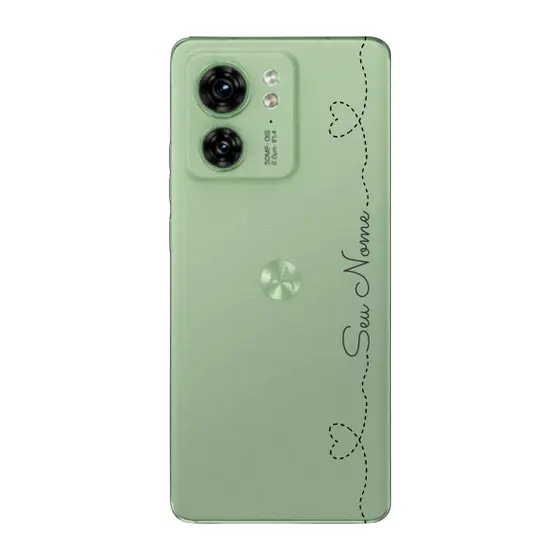 Capinha para Moto Edge 40 Anti Impacto Personalizada - Nome na lateral e fundo transparente