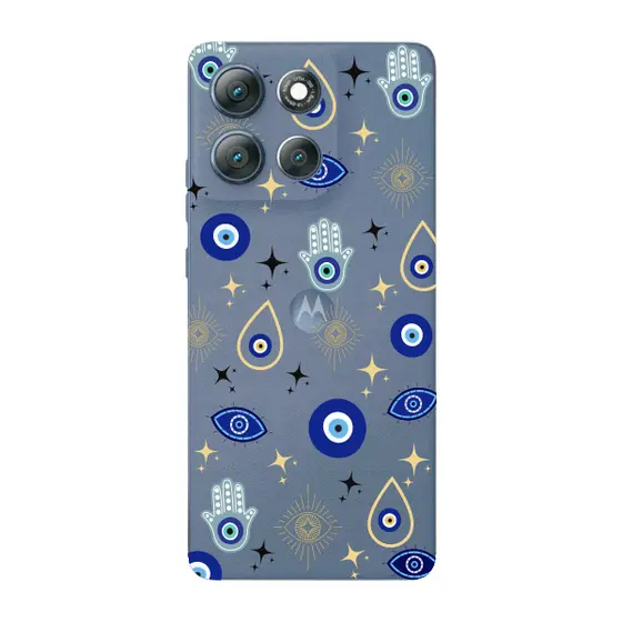 Capinha para Moto G86 Anti Impacto Personalizada - Olho Grego com funto transparente