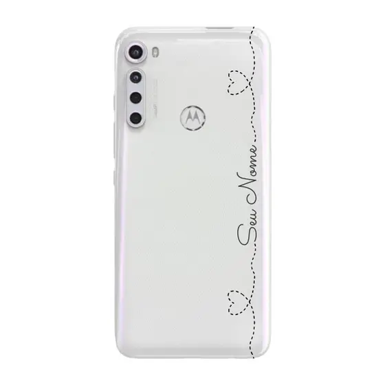 Capinha para Moto One Fusion Plus Anti Impacto Personalizada - Nome na lateral e fundo transparente