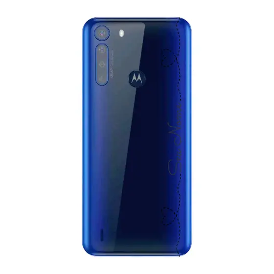 Capinha para Moto One Fusion Anti Impacto Personalizada - Nome na lateral e fundo transparente