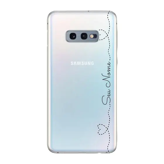 Capinha para Samsung S10e Anti Impacto Personalizada - Nome na lateral e fundo transparente