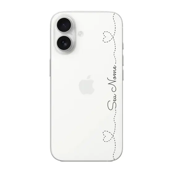Capinha para iPhone 16 Anti Impacto Personalizada - Com Nome na lateral - Fundo transparente