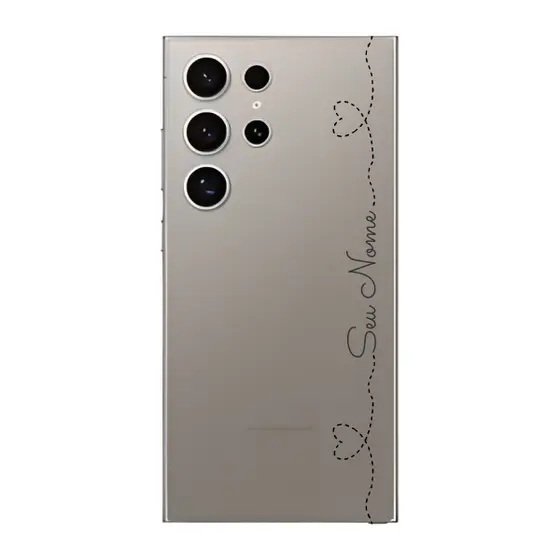 Capinha para Samsung S24 Ultra Anti Impacto Personalizada - Nome na lateral e fundo transparente