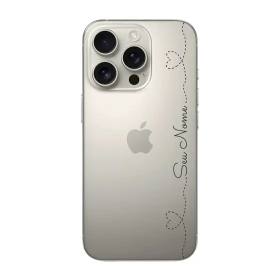 Capinha para iPhone 16 Pro Anti Impacto Personalizada - Com Nome na lateral - Fundo transparente