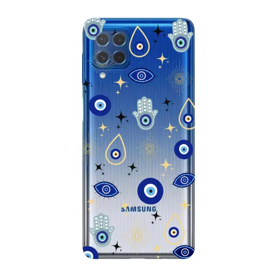 Capinha para Samsung M62 Anti Impacto Personalizada - Olho Grego com funto transparente