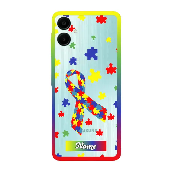Capinha para Samsung A06 Anti Impacto Personalizada - Autismo - Autista - com nome e fundo transparente