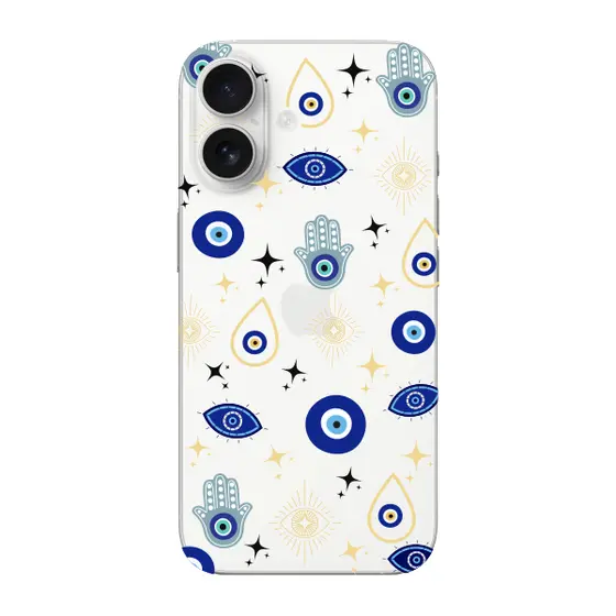 Capinha para iPhone 16 Anti Impacto Personalizada - Olho Grego com funto transparente