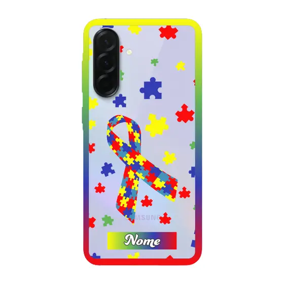 Capinha para Samsung A36 Anti Impacto Personalizada - Autismo - Autista - com nome e fundo transparente