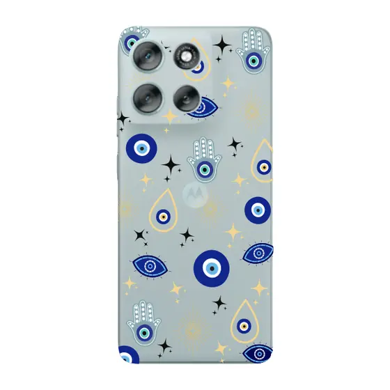 Capinha para Moto G56 Anti Impacto Personalizada - Olho Grego com funto transparente