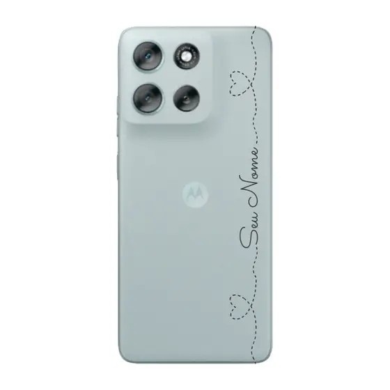 Capinha para Moto G56 Anti Impacto Personalizada - Com Nome na lateral - Fundo transparente