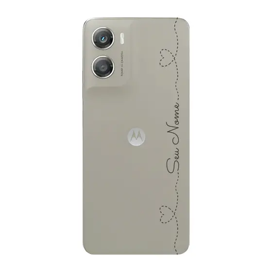 Capinha para Moto G06 Anti Impacto Personalizada - Com Nome na lateral - Fundo transparente