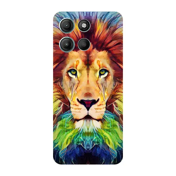 Capinha para Moto G15 Anti Impacto Personalizada - Leão Aquarela