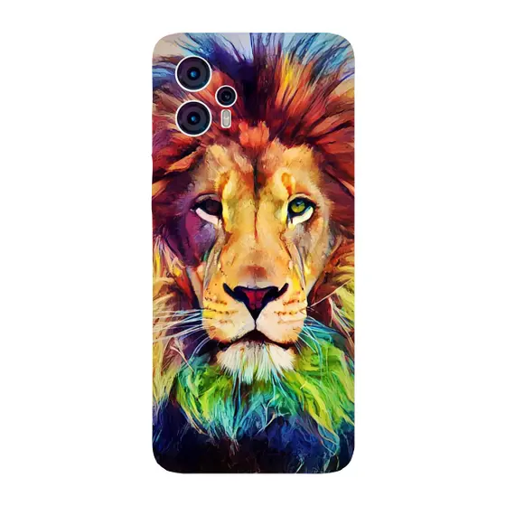 Capinha para Moto G23 Anti Impacto Personalizada - Leão Aquarela