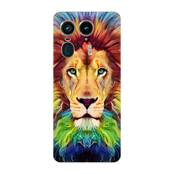 Capinha para Moto Edge 50 Ultra Anti Impacto Personalizada - Leão Aquarela