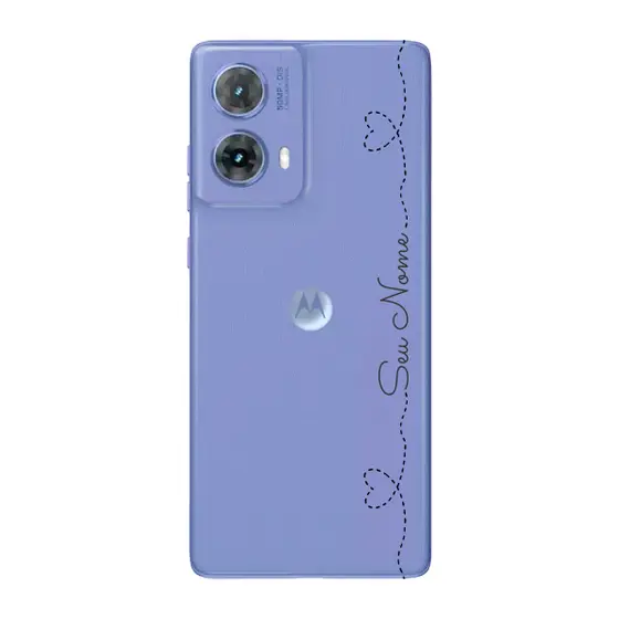 Capinha para Moto G85 Anti Impacto Personalizada - Com Nome na lateral - Fundo transparente
