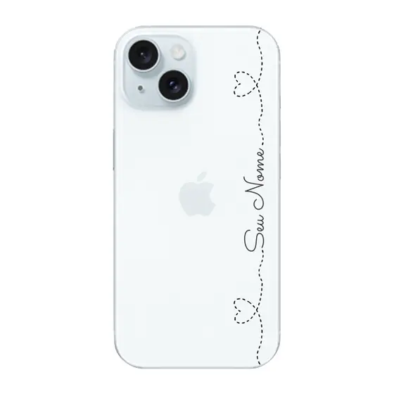 Capinha para iPhone 15 Anti Impacto Personalizada - Nome na lateral e fundo transparente