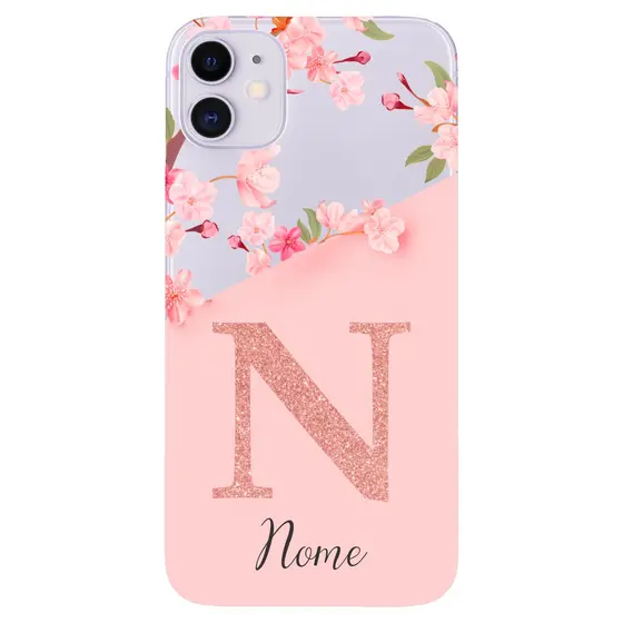 Capinha Anti Impacto Personalizada iPhone 11  - Delicate Flowers com fundo transparente