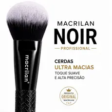 Pincel De Maquiagem Profissional Macrilan Noir Base Blush Pó Sombra Cerdas Macias
