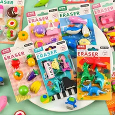 Borracha Criativa Escolar 3D Modelos Variados para Crianças Ideal para Escola e Presente