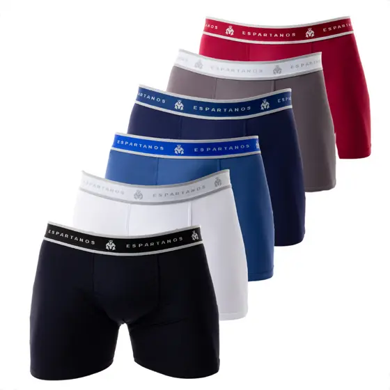 Kit 5 Cuecas Boxer  microfibra Masculino Adulto Homem Ciclismo Cueca De Qualidade Lisa