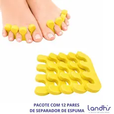 Kit com 12 Pares de Separadores de Dedos de Espuma
